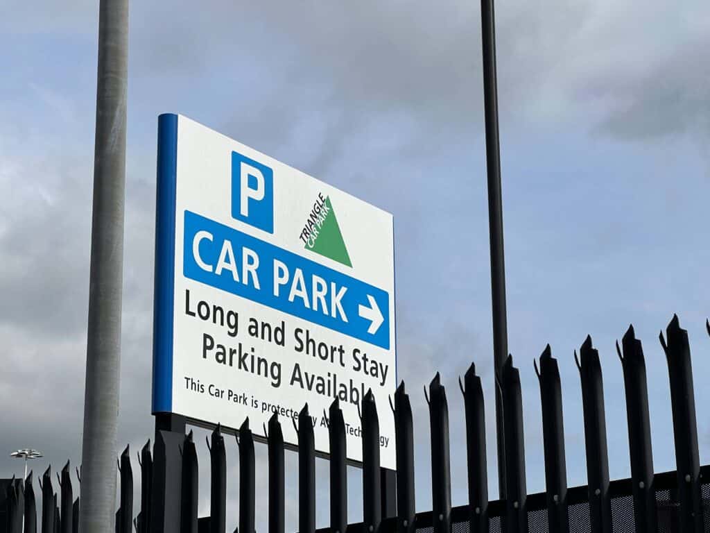 Triangle Car Park Sign